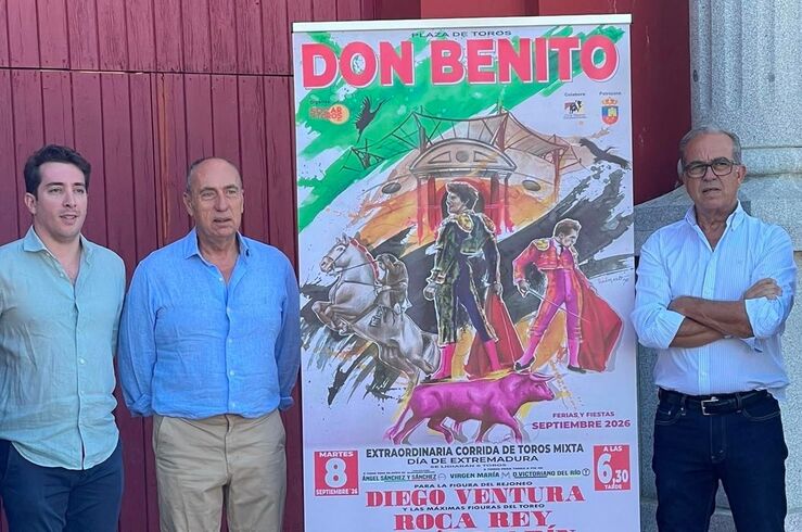 Diego Ventura, Roca Rey y Ginés Marín protagonizarán 8 septiembre en Feria de Don Benito