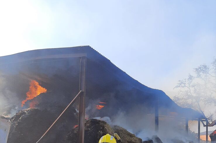 Bomberos del Sepei de la Diputación intervienen en dos incendios en Montehermoso