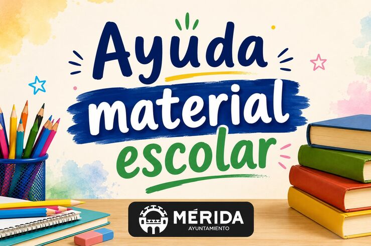 Ayuntamiento Mérida otorga 195 ayudas de 90€ para la adquisición de material escolar