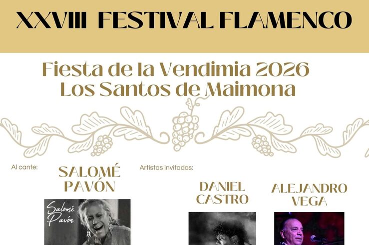 Este fin de semana, Festival Flamenco abre Fiesta de la Vendimia de Los Santos de Maimona
