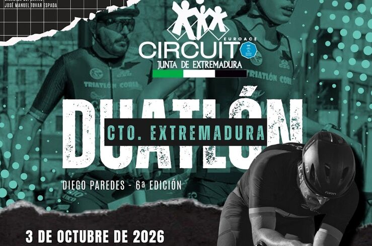 VI Duatlón 'Diego Paredes' de Coria reabre periodo de inscripciones el 2 de septiembre