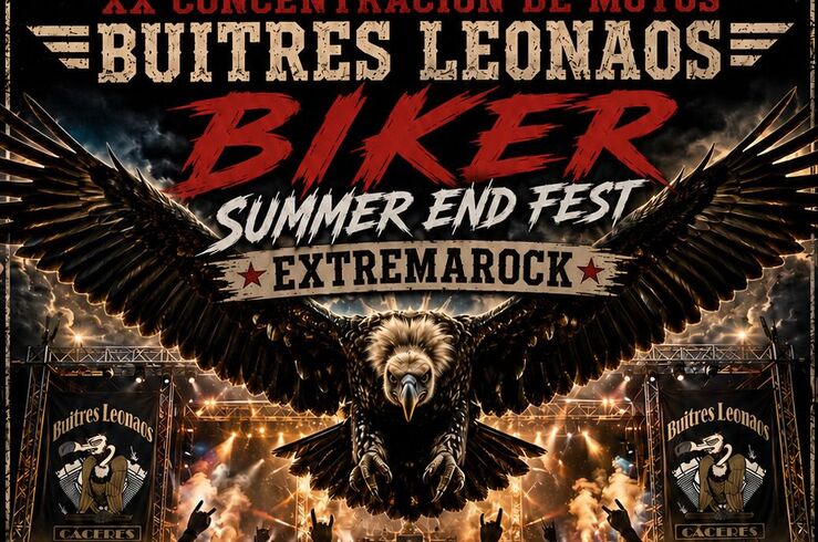 La XX Concentración de motos Buitres Leonaos regresa a Malpartida de Cáceres