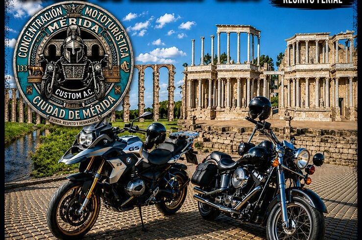 Aficionados al motor asisten a la II Concentración Mototurística Ciudad de Mérida