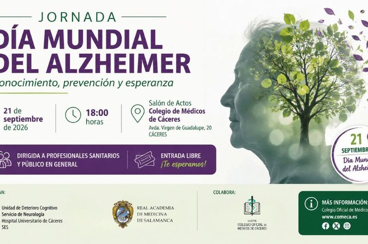 Jornada del Colegio Médicos de Cáceres abordará los avances en la prevención del Alzheimer