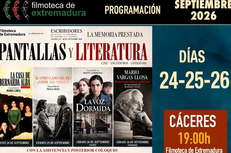 Filmoteca de Extremadura y Escribidores reúnen a destacadas figuras del cine y literatura
