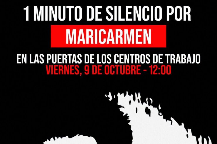 UGT Extremadura guarda un minuto de silencio por Maricarmen