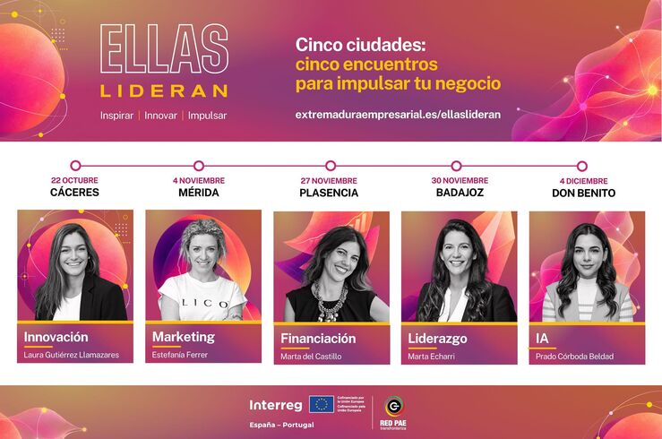Ellas lideran ofrecerá 5 encuentros para empresarias y emprendedoras en varias localidades