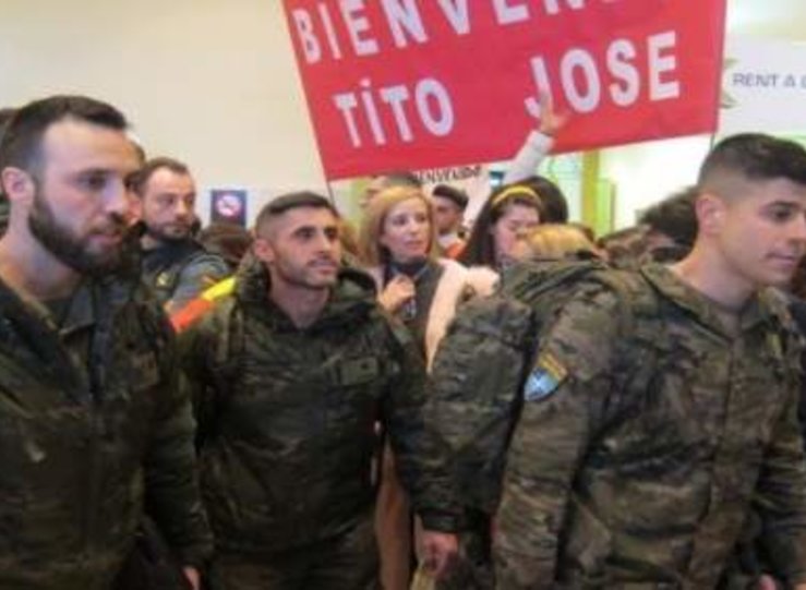 Llegan a Badajoz de Letonia los primeros miltares Brigada Extremadura