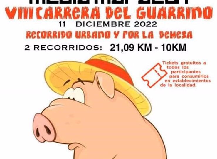 Valencia del Mombuey celebrar su VIII Carrera del Guarrino con distancias de 21 y 10 kms