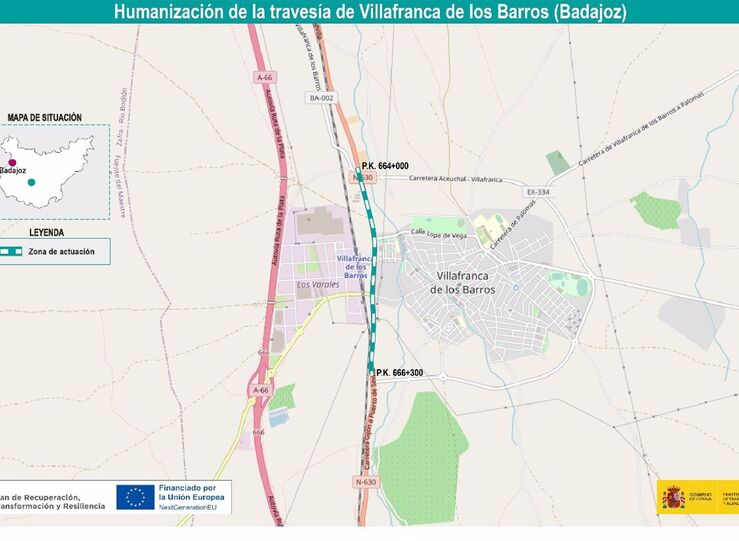 17 millones para adecuar la travesa de la N630 en Villafranca de los Barros