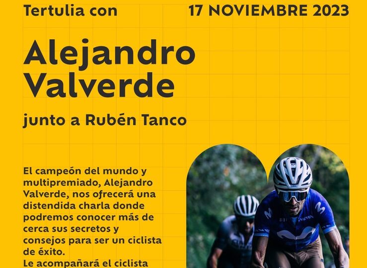 Ciclista Alejandro Valverde ofrecer una charla en la Residencia Rucab de Badajoz 