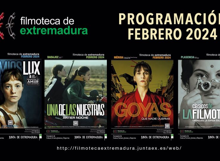 En febrero la Filmoteca de Extremadura programa seis ciclos de cine en sus cuatro sedes