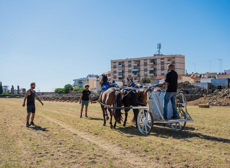 Circo Romano de Mrida escenificar este jueves representacin de una carrera de cudrigas