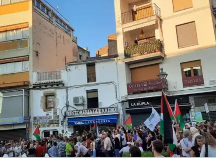 300 personas se concentran para reclamar bloqueo a Israel contra genocidio en Gaza