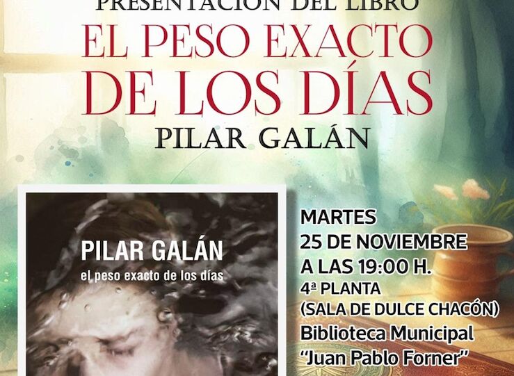 Pilar Galn presenta en Biblioteca Municipal de Mrida libro El peso exacto de los das