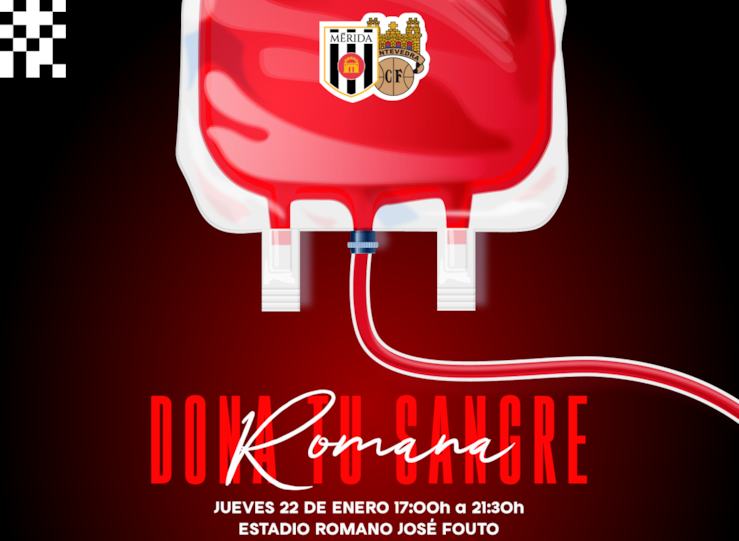 Nueva colecta de sangre para este jueves en el Estadio Romano Jos Fouto de Mrida