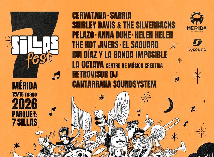 7SillasFest regresa a Mrida 15 y 16 de mayo con Cervatana como cabeza de cartel