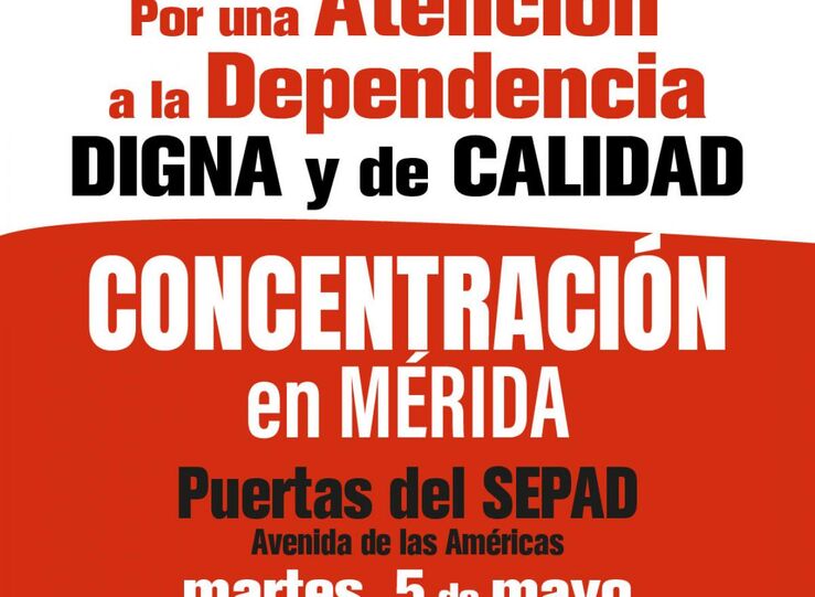 CCOO se concentra ante el Sepad en campaa en defensa del sistema atencin a dependencia