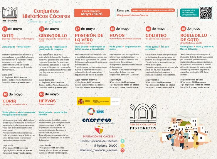 Diputacin inicia programa gratuito de actividades tursticas en 19 Conjuntos Histricos