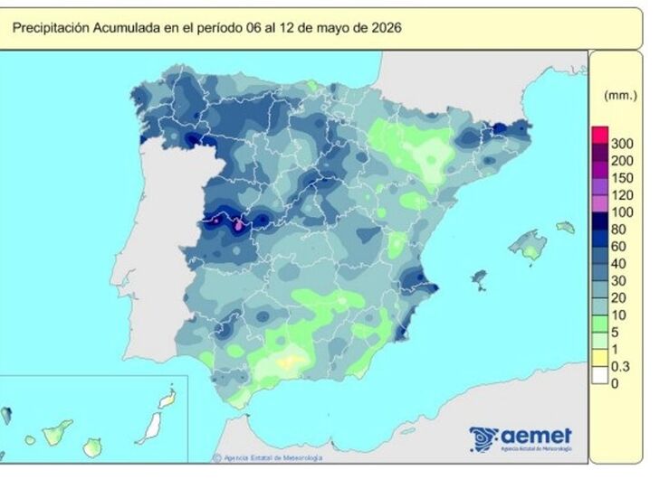 Espaa registra 590 lm2 de lluvia acumulada desde octubre un 21 ms de lo normal
