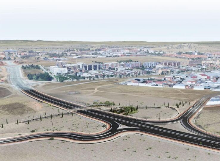La nueva pasarela peatonal de la ronda sureste de Cceres tendr 165 metros 