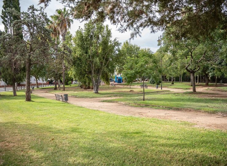Trabajos de mejora del Ayuntamiento en Parque de la Argentina tras daos por borrascas