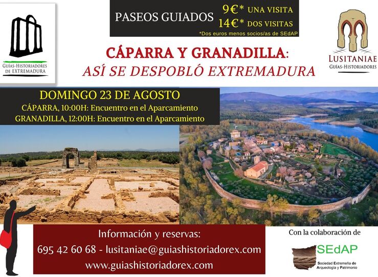 Organizan paseos guiados a Cparra y Granadilla para reflexionar sobre la despoblacin