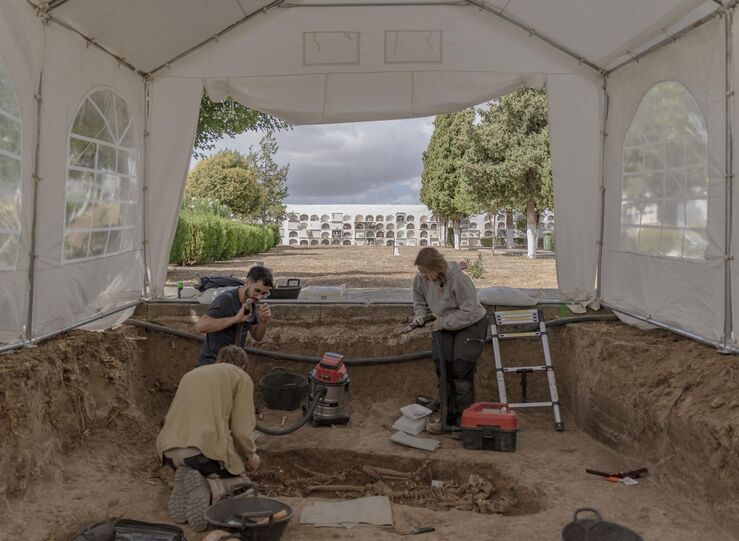 Nueva campaa exhumaciones en Bodonal recupera restos de 10 vctimas represin franquista