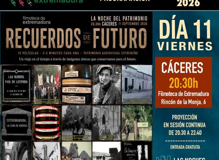 Filmoteca Extremadura recupera ms de un siglo de memoria audiovisual en Noche Patrimonio
