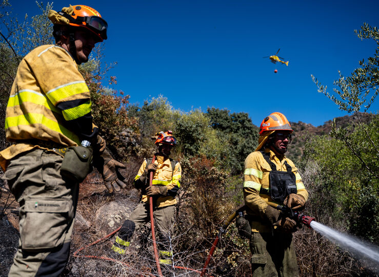 La poca de peligro alto de incendios forestales en Extremadura acaba este jueves