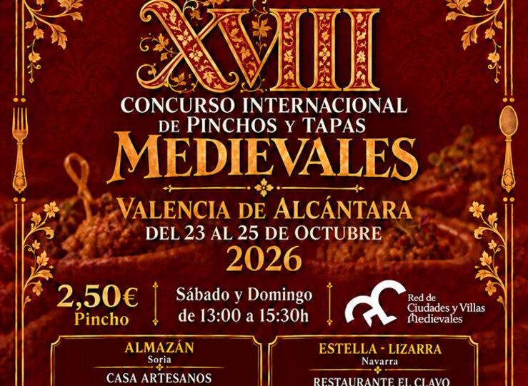 Valencia de Alcntara acoge la final del XVIII Concurso de Pinchos y Tapas Medievales
