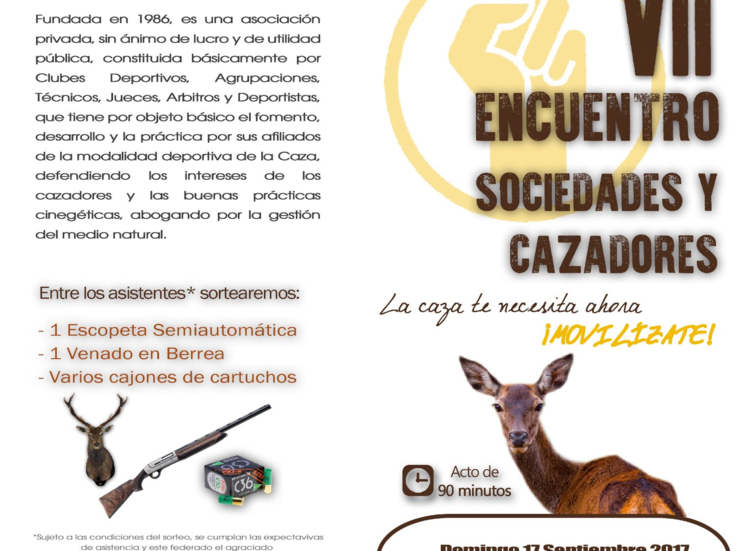 Badajoz sede del VII Encuentro de Sociedades de Cazadores 