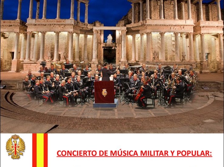 Concierto de msica militar en Teatro Romano de Mrida