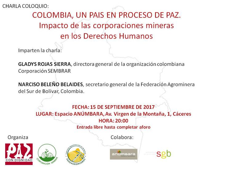 Organizaciones sociales de Colombia visitan Cceres