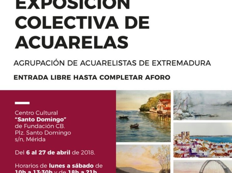Acuarelistas de Extremadura promocionan esta tcnica en una exposicin colectiva en Mrida