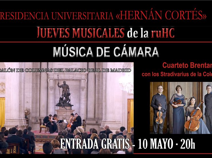 La RU Hernn Corts de Badajoz proyecta concierto del Cuarteto Brentano con Stradivarius