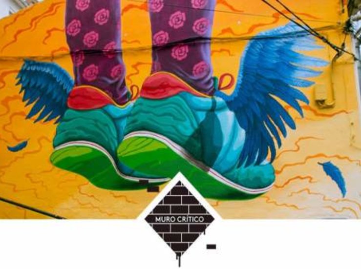 La artista urbana Pekolejo lleva su Muro Crtico a Aliseda