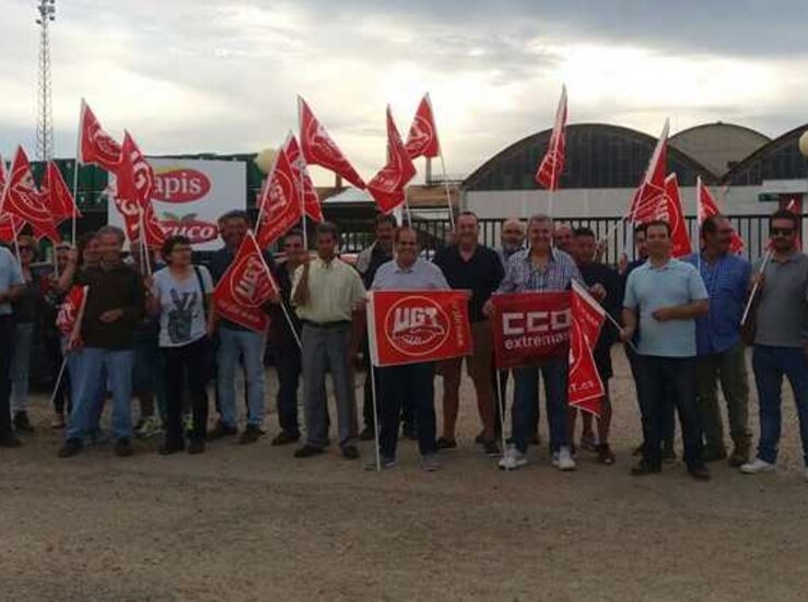 UGTFICA cifra en 72 el seguimiento huelga del sector de Conservas Vegetales Extremadura
