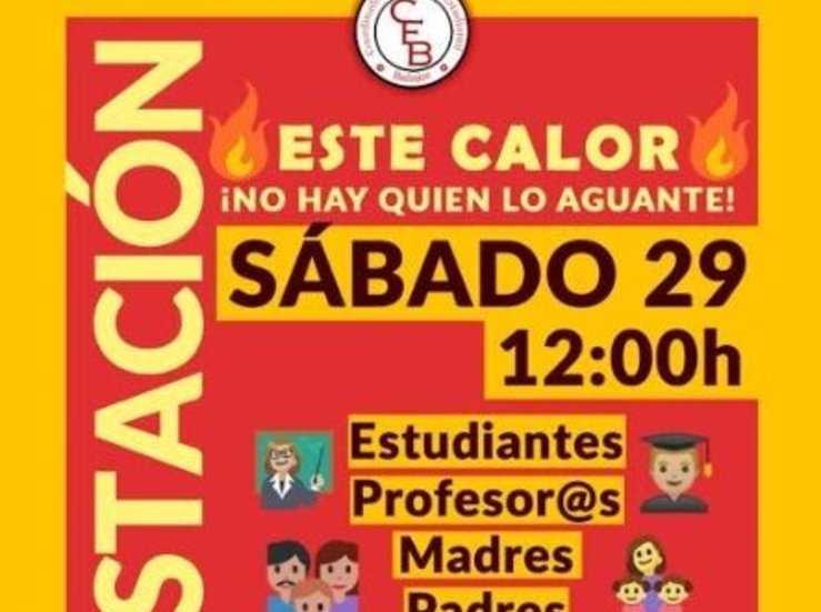 Coordinadora Estudiantil de Badajoz alerta de que hay centros no paran por calor