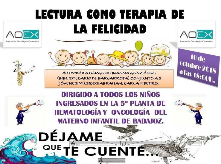 Hospital Materno Infantil de Badajoz ofrecer un cuentacuentos musical para los nios