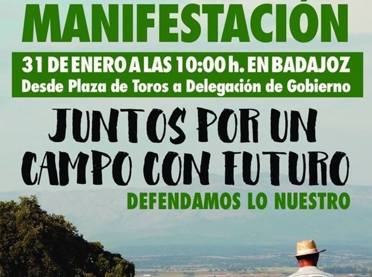 Organizaciones agrarias se manifiestan este jueves en Badajoz en defensa precios justos 