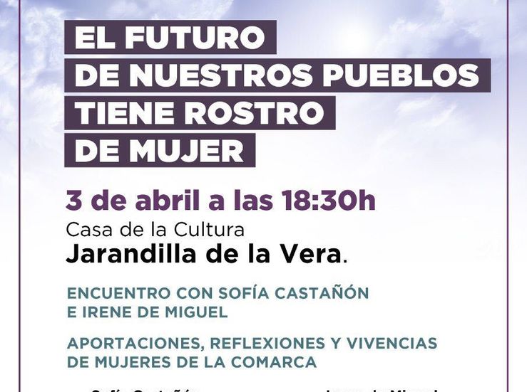 En Jarandilla de la Vera Podemos orgnaiza un encuentro con Sofa Castan