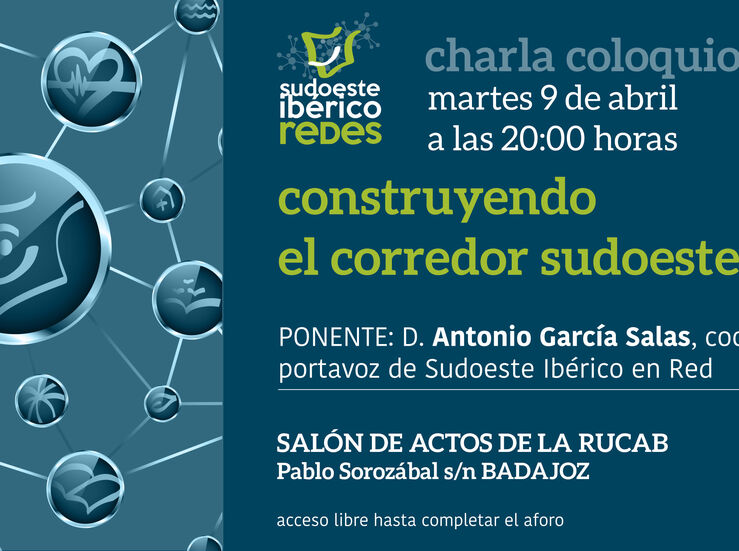 La RUCAB de Badajoz albergar una charla coloquio sobre el Corredor Sudoeste Ibrico