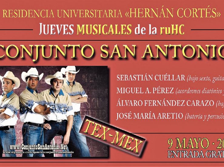 Conjunto San Antonio lleva el sonido Texmex a la RU Hernn Corts de Badajoz