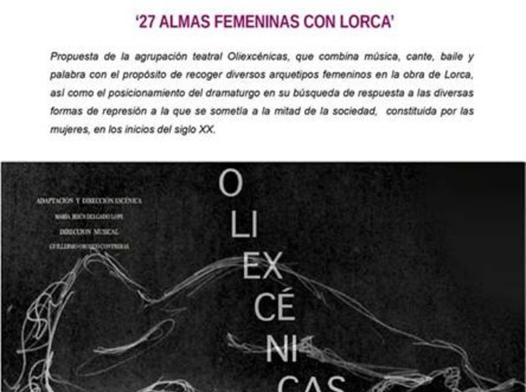 OliExcnicas pone en escena 27 almas femeninas con Lorca en el Museo de Olivenza