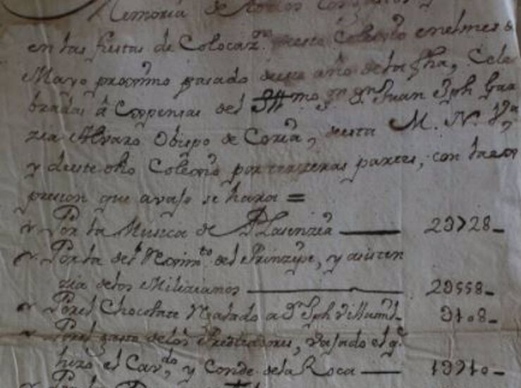 Palacio de la Isla de Cceres expone el documento de 1752 sobre la Preciosa Sangre