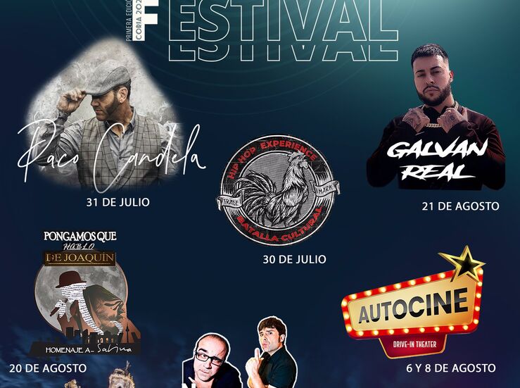 Festival en Coria ofrecer actuaciones musicales autocine y arte callejero