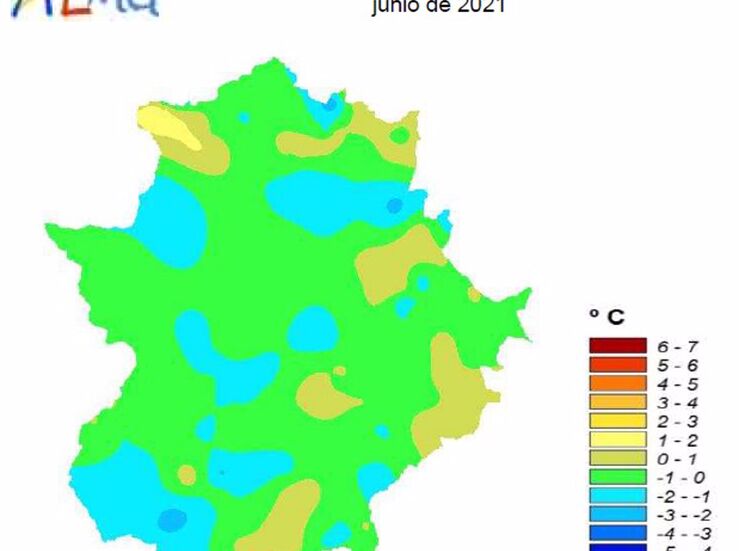 Junio ha sido fro en Extremadura con 06 grados menos de la media