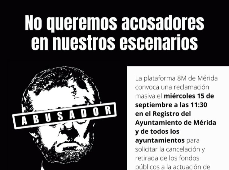 Plataforma 8M convoca reclamacin masiva pidiendo cancelacin concierto Placido Domingo