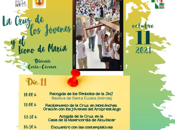 La Cruz de la Jornada Mundial de la Juventud llegar el lunes a la provincia de Cceres 